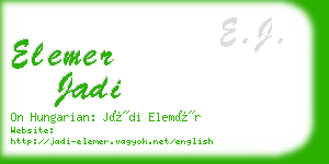 elemer jadi business card